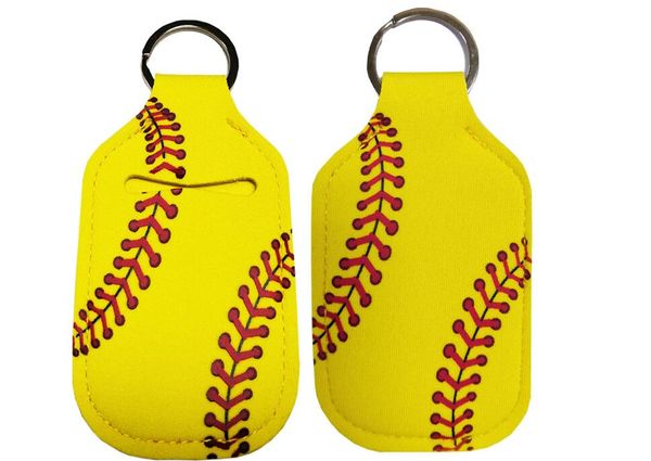 Porte-clés DHL500pcs Baseball Softball Porte-clés Chapstick