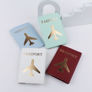 DHL50PCS kaarthouders vrouwen pu vliegtuig afdrukken paspoortomslag mix kleur