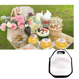 DHL50pcs Ice Packs Sublimatie DIY Witte Lege Patchwork Zwarte Dubbellaags Neopreen Lunchtas