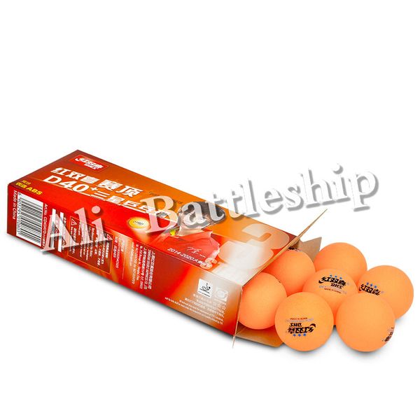 DHS 2018 NOUVELLE BOULEURS DE TEPLIS DE TABLE D40 + (ORANGE) (balles ABS couvillées 3 étoiles) Poly Ping Pong Balls