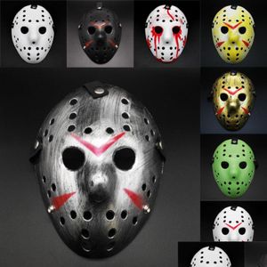 DHS Masquerade Masques Jason Voorhees Masque Vendredi 13e Horror Movie Hockey effrayant Halloween Costume Cosplay Plastic Party Fy2931 D DHFKW