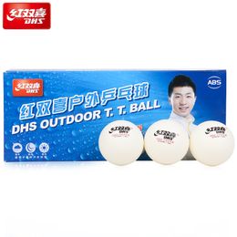 DHS Outdoor Table Tennis Ball Nieuwe stabiele prestaties in alle weersaads ABS D40+ Balls Plastic Ping Pong Balls