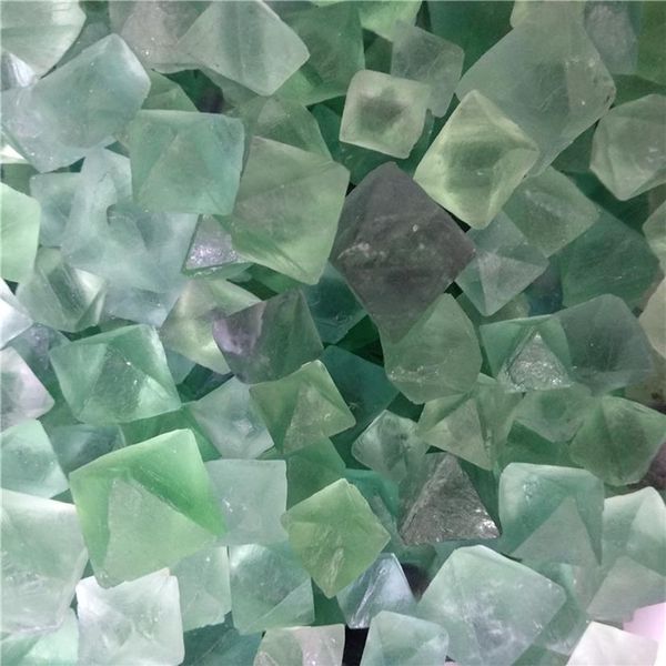 DHX SW 100g color natural ocho lados fluorita piedra preciosa cristal mineral specaimen curación y pecera decoración piedra crafts2816