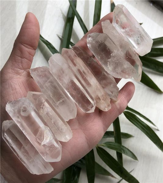 DHX SW grande 10 piezas de cristal de cuarzo transparente natural meditación reiki curación palo de cristal de cuarzo lemuriano para hacer joyas 4766601