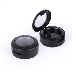 Dia 26mm oogschaduw compact mat zwart klein oogschaduw palet lege cosmetische container ronde lippenstift verpakking doos