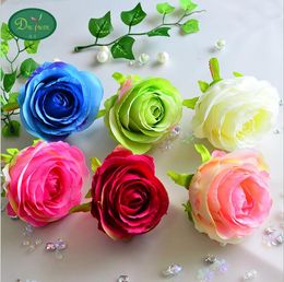 Dia 3.9inch 10 cm zijde bloemen groothandel rose hoofden kunstbloemen diameter nep bloemen hoofd hoge kwaliteit wr005