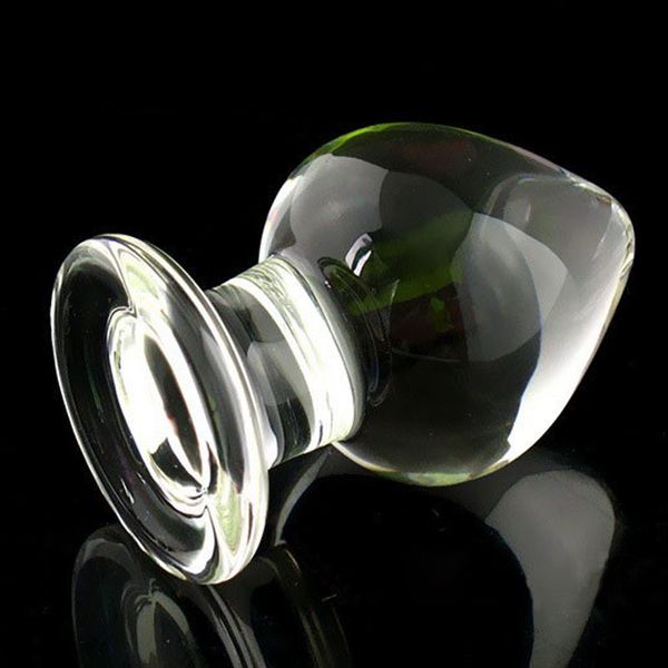 Diámetro: 55 mm de vidrio transparente bolas anales ano tapones dilatador gran butt plug punto g estimulador buttplug juguetes sexuales productos T200915