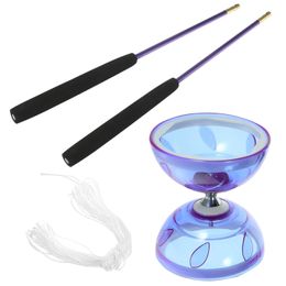 Diabolo Yoyo chinois jouet enfants portant ensemble jouets en plastique bâtons Triple jonglage professionnel Fitness balle Yo Spinning 240116