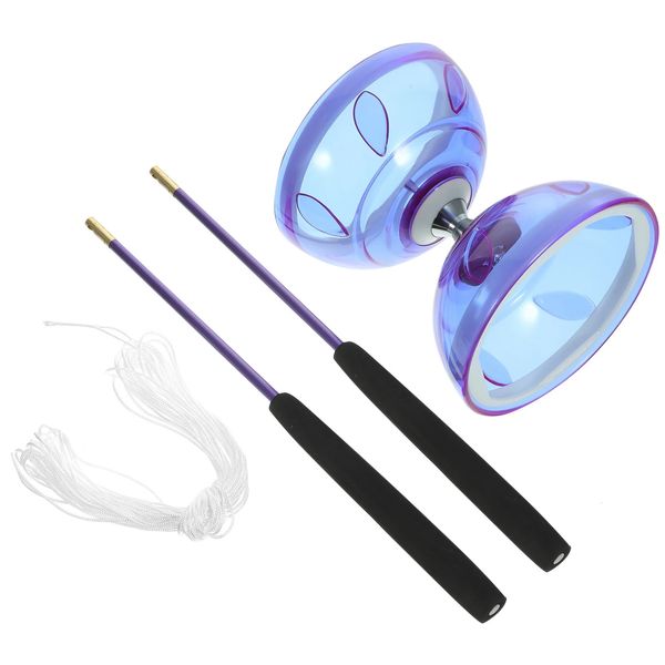 Diabolo Yoyo Juguete chino para niños Conjunto de juguetes de plástico palos triples malabares