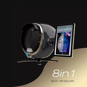 Système de diagnostic 7 en 1 Analyseur de peau 3D professionnel intelligent Moji Digital AI Machine d'analyse des cheveux et de la peau Appareil d'analyse de la peau du visage