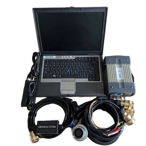 Outil de diagnostic de code scnner mb star c3 multiplexeur avec ordinateur portable d630 ssd tous les câbles ensemble complet prêt à l'emploi