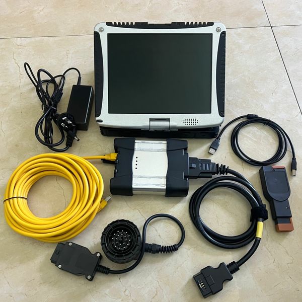 Herramienta de programación de diagnóstico para BMW ICOM Next WiFi 960GB SSD Laptop CF19 I5 4G Toughbook Pantalla táctil Toughbook lista para trabajar