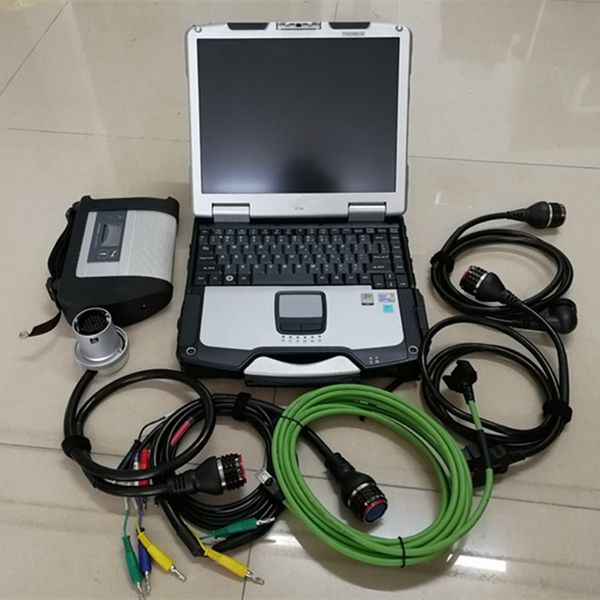 Herramienta de escaneo de diagnóstico MB Star Compact C4 wifi doip HDD 320GB con portátil CF30 ToughBook 4G Conjunto completo listo para usar el escáner para los autos Truks