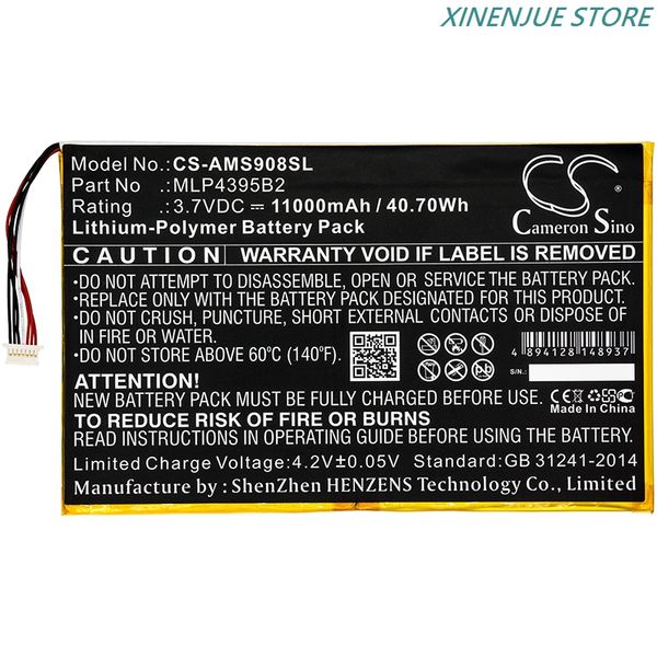 Batería de escáner de diagnóstico 11000MAH MLP4395B2, MLP4795117-2P para Autel Maxisys MS908, MS908P Pro, MS908CV, MS908S, MS908P, MS908, MY908