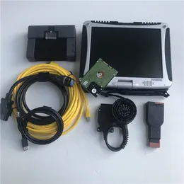 Herramienta de diagnóstico para BMW ICOM A2 B C con computadora portátil Panasonic CF-19 instalado V2024 HDD Soft-ware ICOM Scanner listo para usar