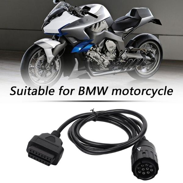 Outils de Diagnostic 10 broches vers OBD 2 16 adaptateur mâle femelle câble d'extension motos câbles de motos pour moto