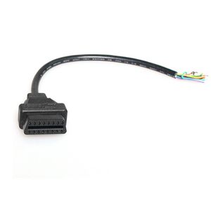 Diagnostische gereedschappen 16 PIN OBD2 Vrouwelijke kabel OBD-II-connector om plugdraad te openen, OBD-verlengkabel, 30 cm, 60cm, 2 meter