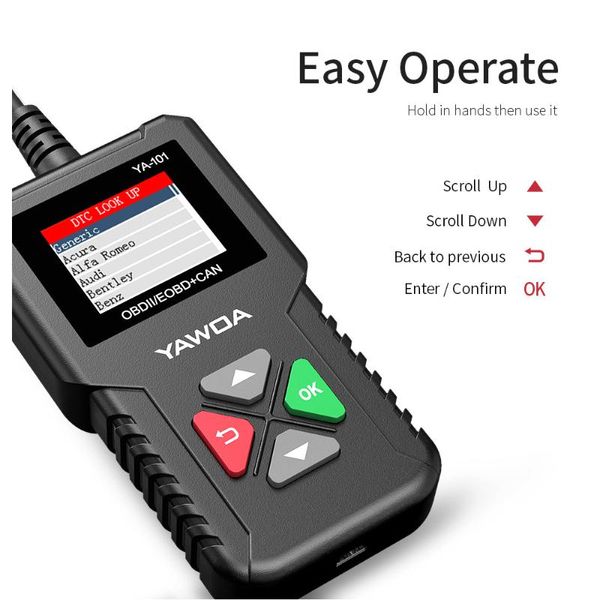 Herramientas de diagnóstico Lector de código OBDII automático Actualización gratuita Herramienta de escáner OBD2 Gráfico de soporte Datastream CR3001