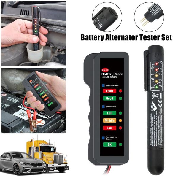 Outils de diagnostic Testeur de liquide de frein Testeur précis de la qualité de l'huile Kit d'outils de stylo de contrôle de la batterie de voiture Alternateur de véhicule Test automobile automobile