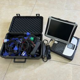 Diagnostische hulpmiddelen DPA5 Dearborn Protocoladapter 5 Zware vrachtwagen met CF19 I5 4G Toughbook professionele scanner