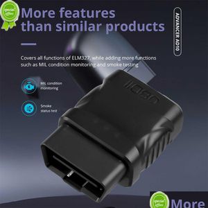 Outils de diagnostic Nouvel outil de diagnostic Bluetooth Elm327 V2.1 Mini lecteur de code de graisse de moteur de voiture Obd2 Scanner pour iOS / Android Drop Delivery Dhgzn