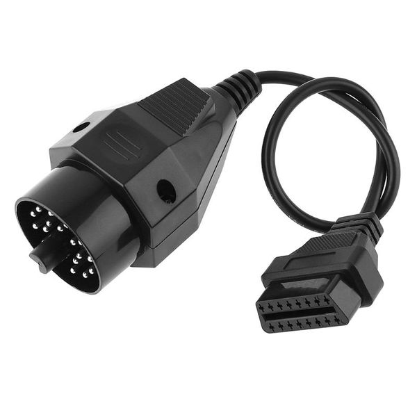 Herramientas de diagnóstico OBD-II Adaptador macho de 20 pines a 16 hembra Conector de cable eléctrico con línea de 25 cm apto para 20 pines