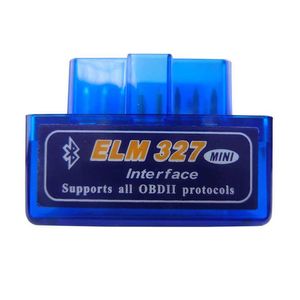 Outils de diagnostic Scanner OBDII Code Tool Tra Mini Elm327 Bluetooth OBD2 V1.5 ELM 327 V 1.5 OBD 2 ELM-327 DROP DIVINE MOBILES MOTEUR DHSAG