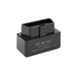 Herramientas de diagnóstico Super Mini Elm327 Bluetooth Obd2 V1.5 Negro Interfaz de coche inteligente Elm 327 Herramienta de escaneo inalámbrico Drop Delivery Móviles Mo Dhv5G