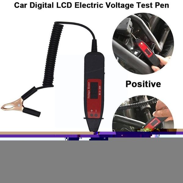 Outils de Diagnostic universels 5-36V LCD testeur de Circuit numérique outil de tension automobile sonde de puissance Scanner voiture stylo mètre U9E5