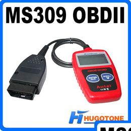 Outils de diagnostic Outils de véhicule Ms309 Obdii Obd2 Eobd Scanner de diagnostic de voiture Lecteur de code Outil d'analyse Livraison directe Automobiles Moto Dhols