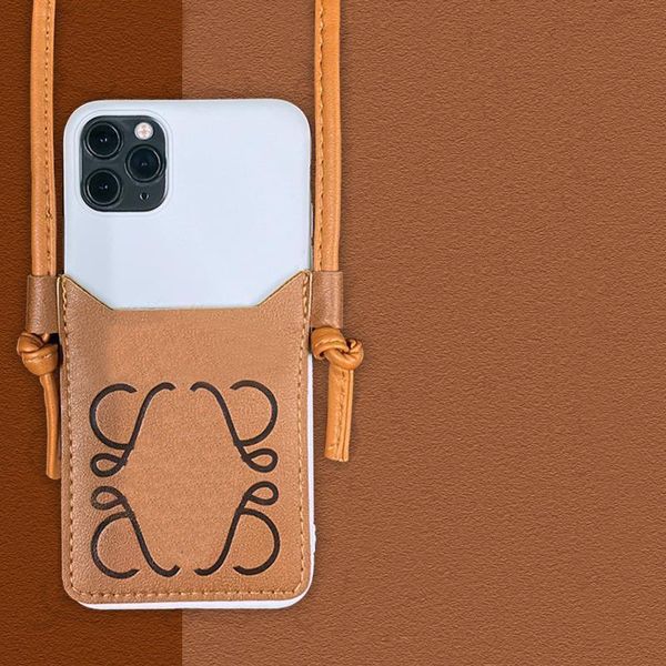 Diagonal Apple 12 Phone CaseS Hanging Strap Xs Card Bag Porte-monnaie 7PLUS 8 Soft Leather Tidal Brand Soft Cover Crossbody Cellphone Case