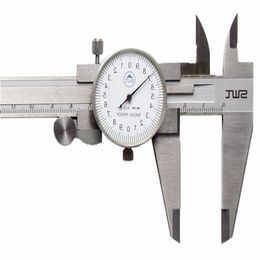 Freeshipping Dial Caliper 8 "0-200mm / 002 Acier inoxydable Anti-choc Mesure métrique Jauge Vernier Caliper Outil de mesure Rsxva