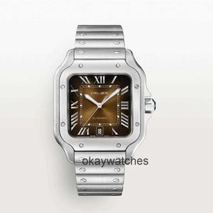 Mouvement de cadran Mavestes automatiques Cartier Series Mécanique montre la montre à double bracelet Remplaçable en acier remplaçable