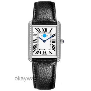Kies werken Automatisch horloges Carter pakt de verloren tank Diamond Medium Square Quartz Watch voor vrouwen W5200003