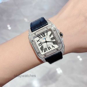 Cadran fonctionnant les montres automatiques Carter Sandoz Precision Steel Diamond Mechanical montre Womens W20106