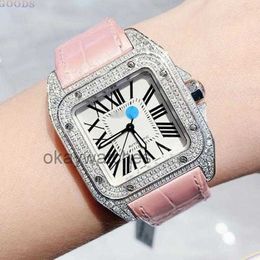 Kies werken Automatisch horloges Carter Womens Watch Sandoz Precision staal achter diamant poederband mechanisch W20106X8