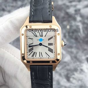 Cadran fonctionnant les montres automatiques Carter Womens Regardez la série Sandoz carré 18K Rose Gold Quartz Nouveau