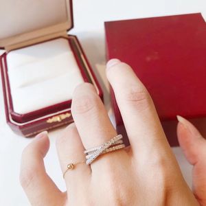 diamanten legers liefdesring diamanten Topkwaliteit luxe merk 18 K vergulde ringen voor vrouw merkontwerp nieuwe verkopende diamanten verjaardagscadeau 925 zilveren band