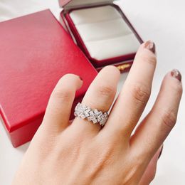 diamantes legers anel para mulher designer para homem diamante 925 prata banhado a ouro 18K T0P qualidade mais alta qualidade contador marca designer de diamante de luxo com caixa 004