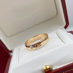 diamanten legers ring Smalle versie voor vrouw ontwerper voor man Verguld 18K T0P kwaliteit officiële reproducties klassieke stijl luxe mode met doos 019