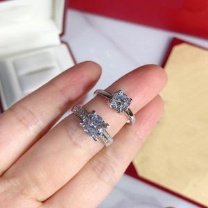diamants legers bague pour femme designer diamant argent fin plaqué or 18K T0P qualité plus haute qualité compteur mode bijoux de luxe cadeau d'anniversaire 006