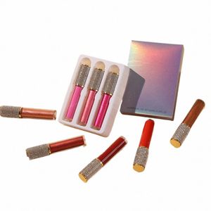 Diamd Lipgloss Kits 3 pcs liquide rouge à lèvres coffret cadeau marque privée mat brillant à lèvres en vrac en gros maquillage kit de maquillage Lg durable j4Ve #
