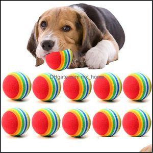 Diameter 35 mm Interessante Pet Toy Dog en Cat Toys Super Leuk Rainbow Ball Cartoon pluche druppel levering 2021 Leveringen Home Garden H031Z