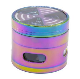 Diamètre 63 MM en alliage de zinc quatre couches couleur éblouissante fenêtre latérale signal dent couverture transparente plus lisse