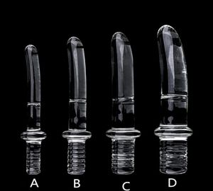 Diamètre 16202530mm Gros Cristal Poignée Verre Gode Réaliste Artificiel Gode Anal Stimulation Sex Toys Gode Pour Femmes Verre Y201359131