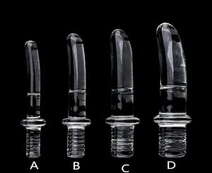 Diamètre16202530 mm Big Crystal Handle Glass Dildo réaliste Dildo Stimulation anale Stimulation Sexe Toys For Women Glass Y201761736
