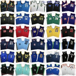 Baloncesto clásico juvenil Bryant Jersey Niños Carter Durant Wembanyama Garnett James Malone Iverson Kemp McGrady Doncic Tatum Haliburton Wade Curry Antetokounmpo