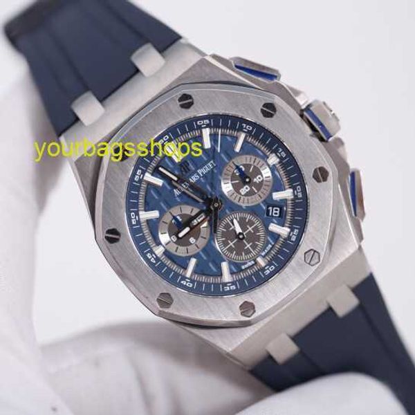 Reloj de pulsera Diamond AP Royal Oak Offshore 26480TI Reloj para hombre Placa azul de titanio Maquinaria automática Reloj mundialmente famoso Reloj deportivo suizo Cinta