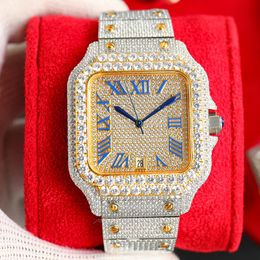 Diamond automatique Handmad Watch MNS MCHANICAL 8215 MOVMNT DSIGNR Montres 40 mm Sahir avec Diamond-studdd Stl Braclt Womn Wristwatch Montr D 20