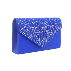 Diamond Bag Crystal Luxe Satijn voor Dames Avond Bruid Clutch Party Dames Bling Portemonnee 240106